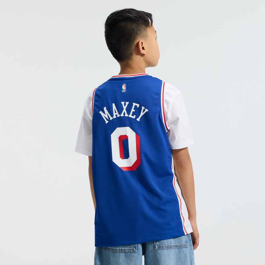 Youth Philadelphia 76ers Tyrese Maxey Fanatics Royal Fast Break Replica Player Jersey - Icon Edition product image 4,
