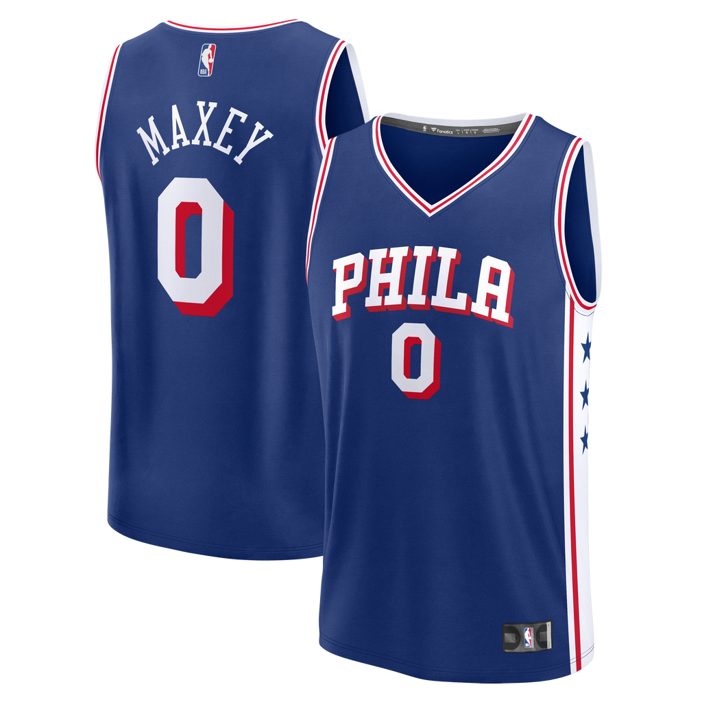 Youth Philadelphia 76ers Tyrese Maxey Fanatics Royal Fast Break Replica Player Jersey - Icon Edition product image 1,