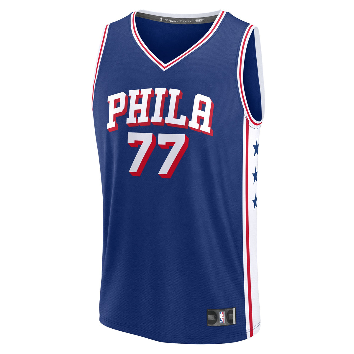 Youth Philadelphia 76ers V. J. Edgecombe Fanatics Royal 2025 NBA Draft First Round Pick Fast Break Replica Jersey - Icon