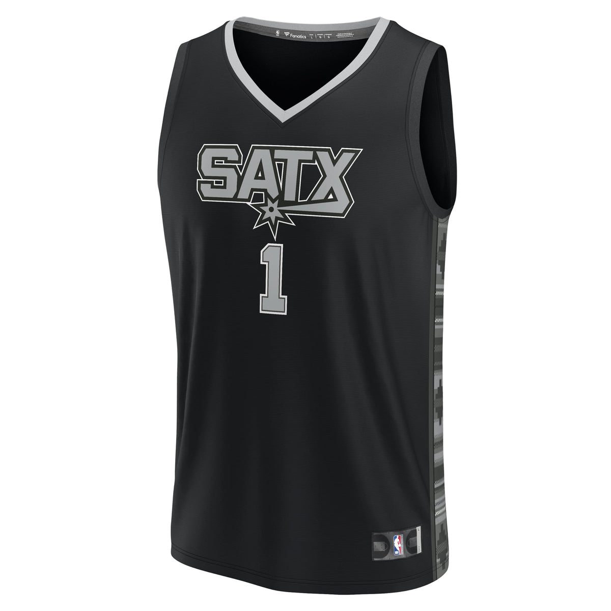 Youth San Antonio Spurs Victor Wembanyama Fanatics Black Fast Break Player Jersey - Statement Edition product image 3,