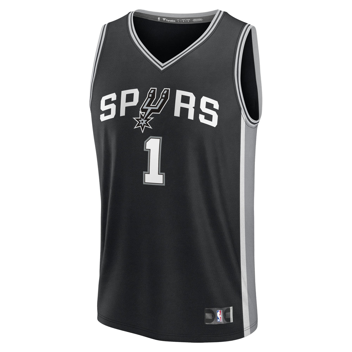 Youth San Antonio Spurs Victor Wembanyama Fanatics Black Fast Break Replica Player Jersey - Icon Edition product image 3,