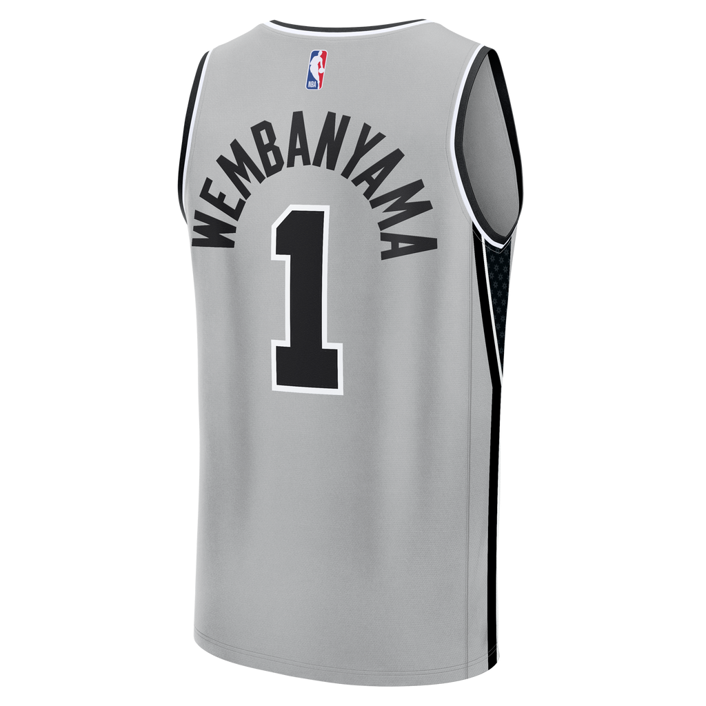 Youth San Antonio Spurs Victor Wembanyama Fanatics Silver Fast Break Jersey - Statement Edition product image 4, provided