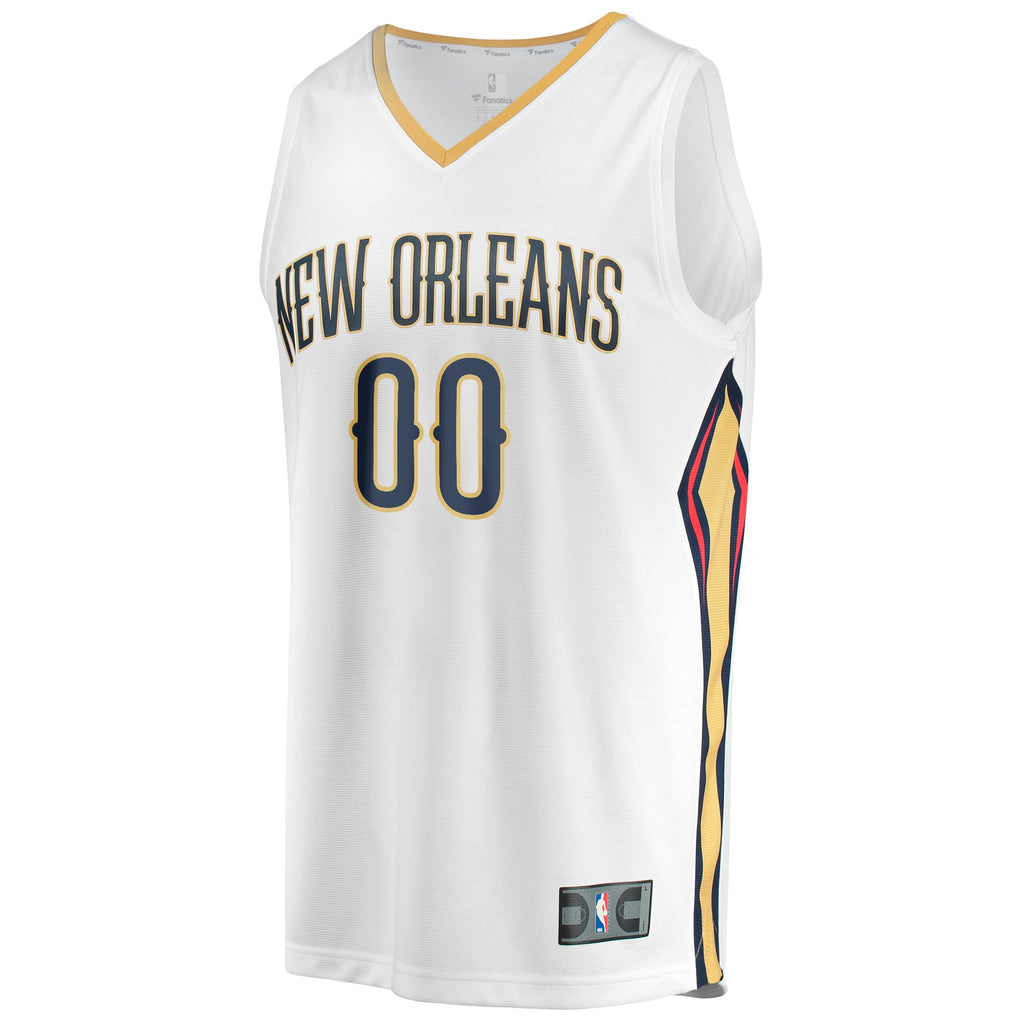 Youth New Orleans Pelicans Fanatics White Fast Break Replica Custom Jersey - Association Edition product image 3, provided