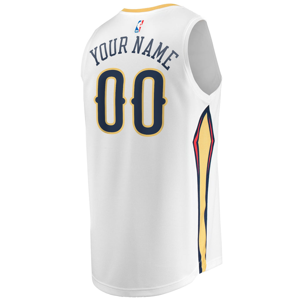 Youth New Orleans Pelicans Fanatics White Fast Break Replica Custom Jersey - Association Edition product image 4, provided