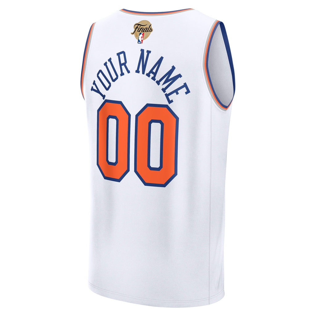 Youth New York Knicks Fanatics White 2026 NBA Finals Fast Break Replica Custom Jersey - Association Edition product image 4,