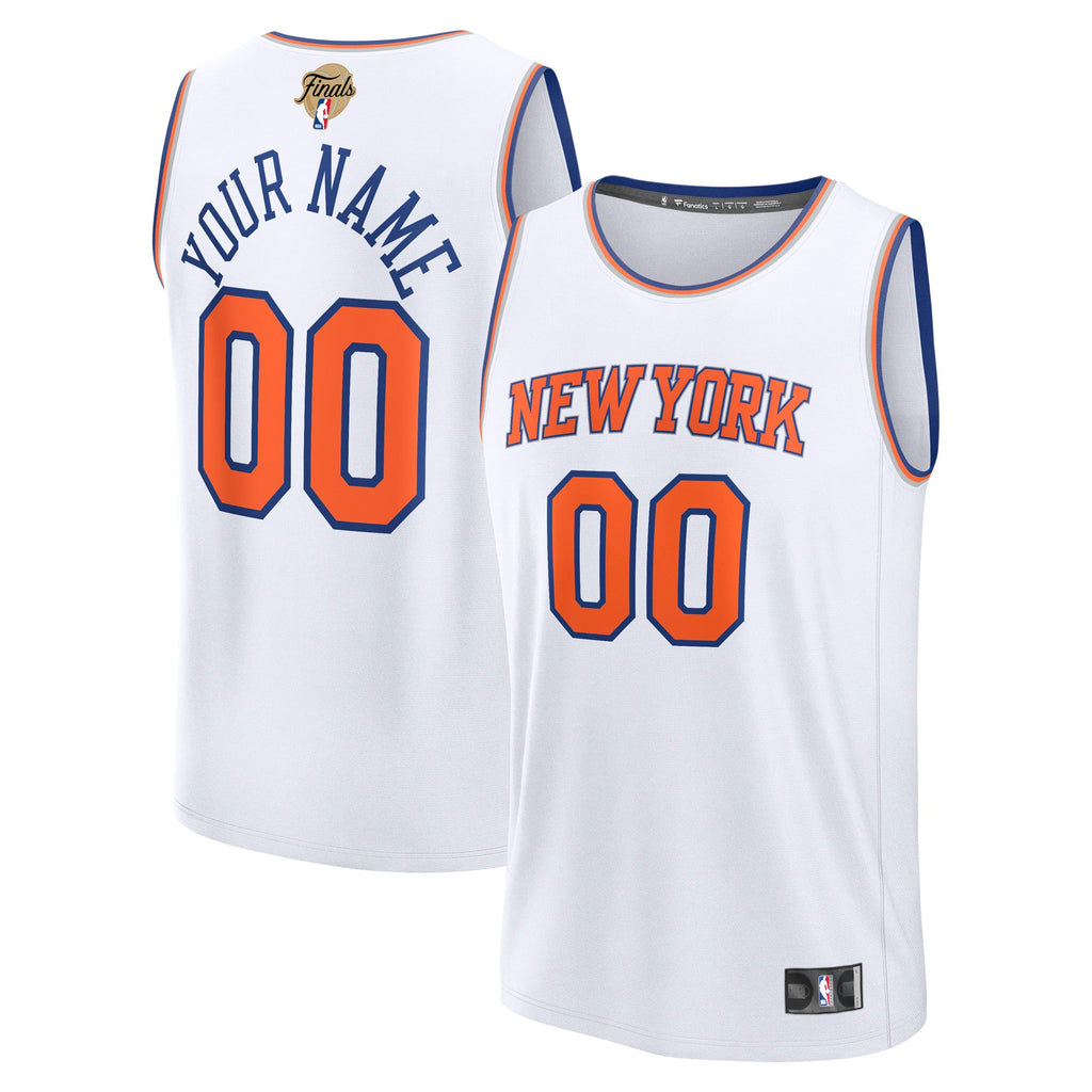 Youth New York Knicks Fanatics White 2026 NBA Finals Fast Break Replica Custom Jersey - Association Edition product image 1,