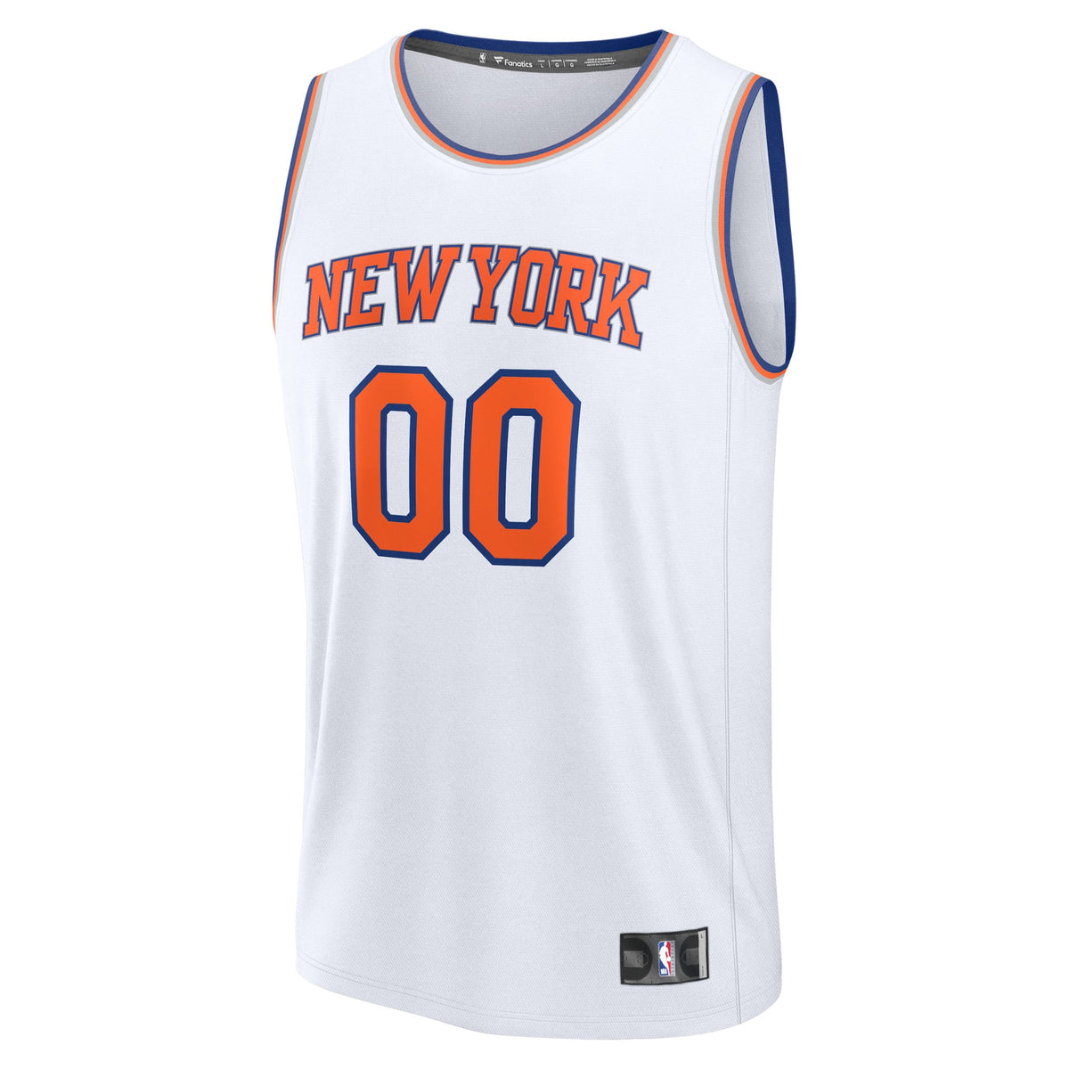 Youth New York Knicks Fanatics White Fast Break Custom Jersey - Association Edition product image 3, provided for visual