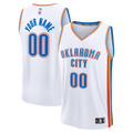 Youth Oklahoma City Thunder Fanatics White Fast Break Custom Jersey - Association Edition product image 1, provided for