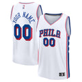 Youth Philadelphia 76ers Fanatics White Fast Break Custom Replica Jersey - Association Edition product image 1, provided for