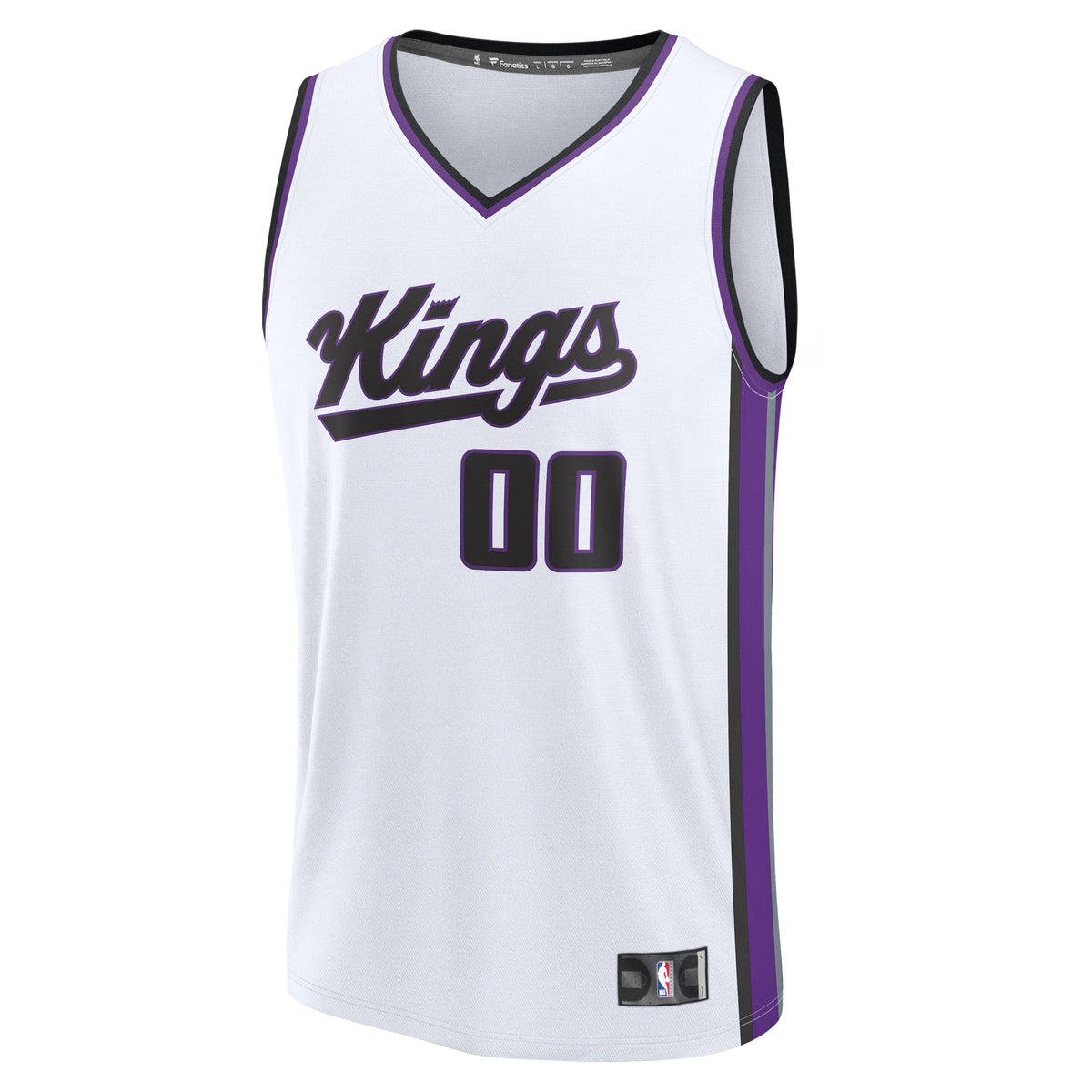 Youth Sacramento Kings Fanatics White Fast Break Custom Replica Jersey - Association Edition product image 3, provided for