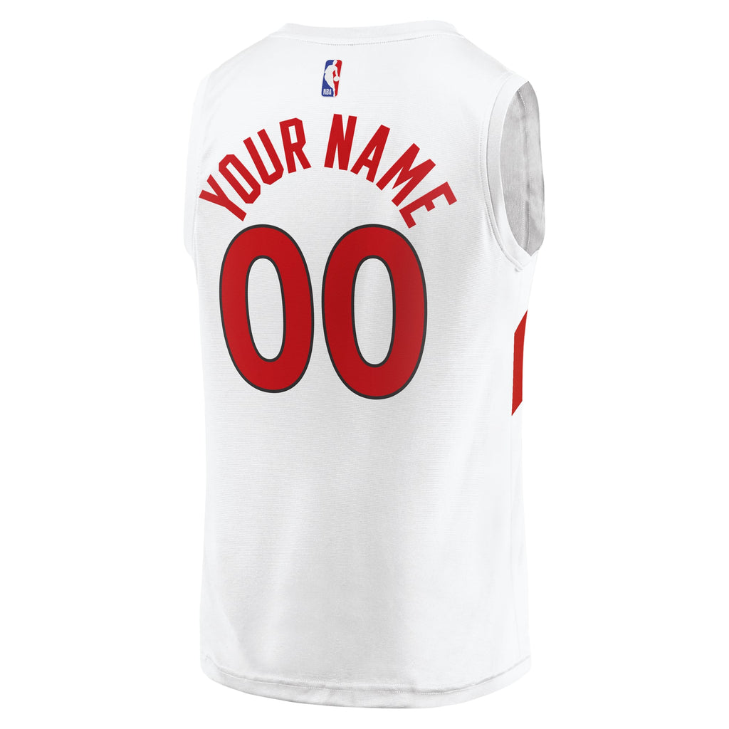 Youth Toronto Raptors Fanatics White Fast Break Replica Custom Jersey - Association Edition product image 4, provided for