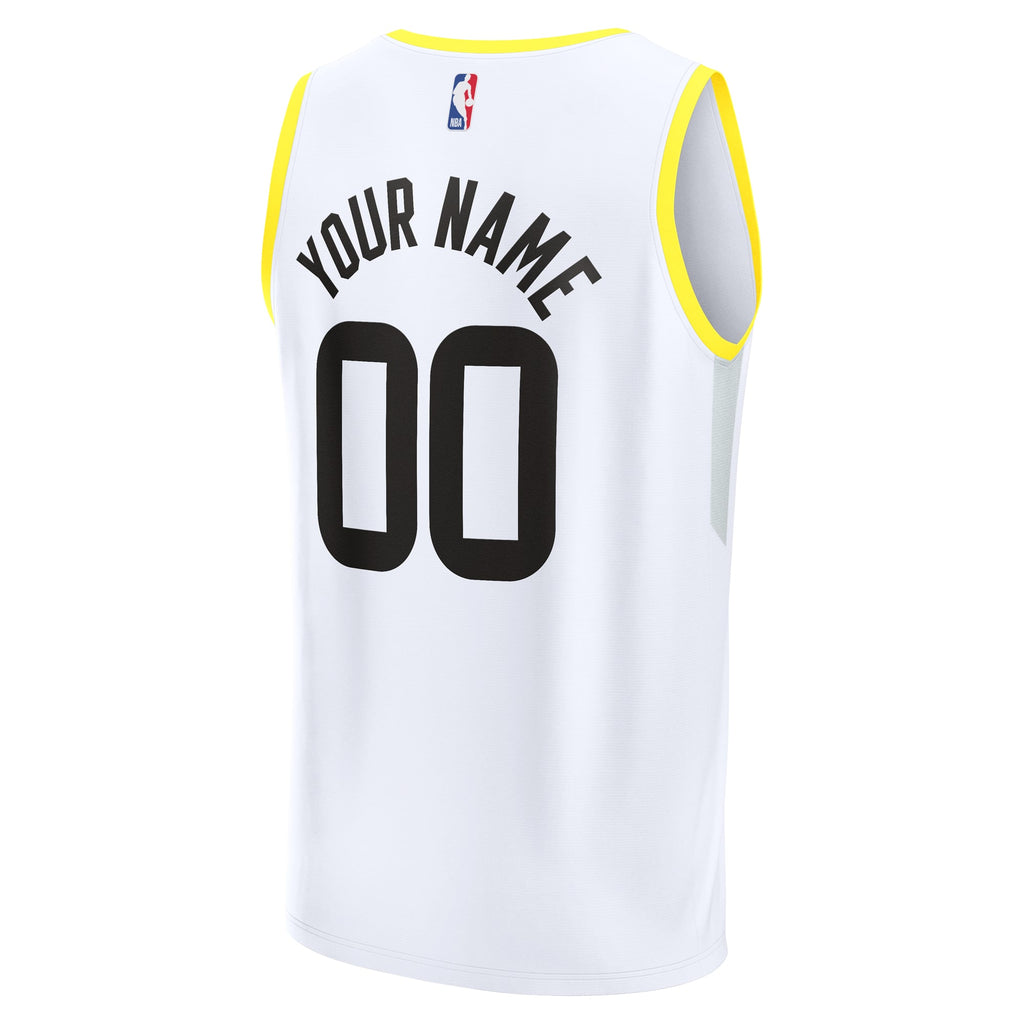Youth Utah Jazz Fanatics White Fast Break Replica Custom Jersey - Association Edition product image 4, provided for visual