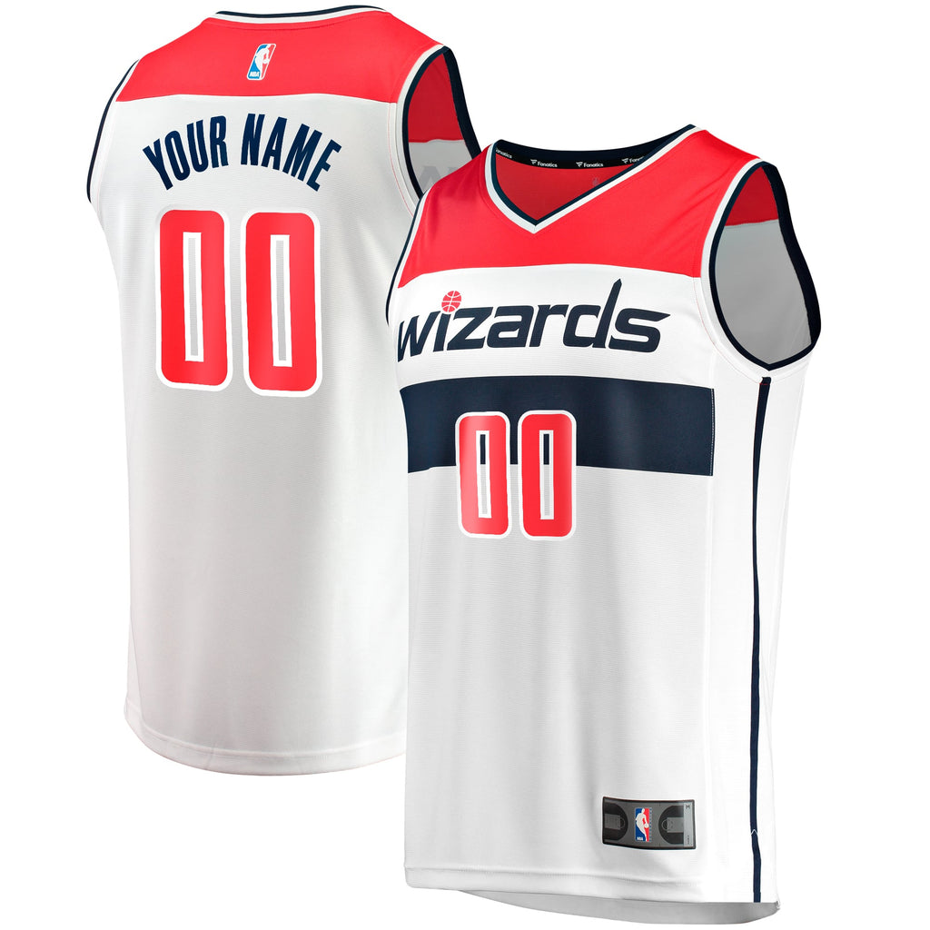 Youth Washington Wizards Fanatics White Fast Break Replica Custom Jersey - Association Edition product image 2, provided for