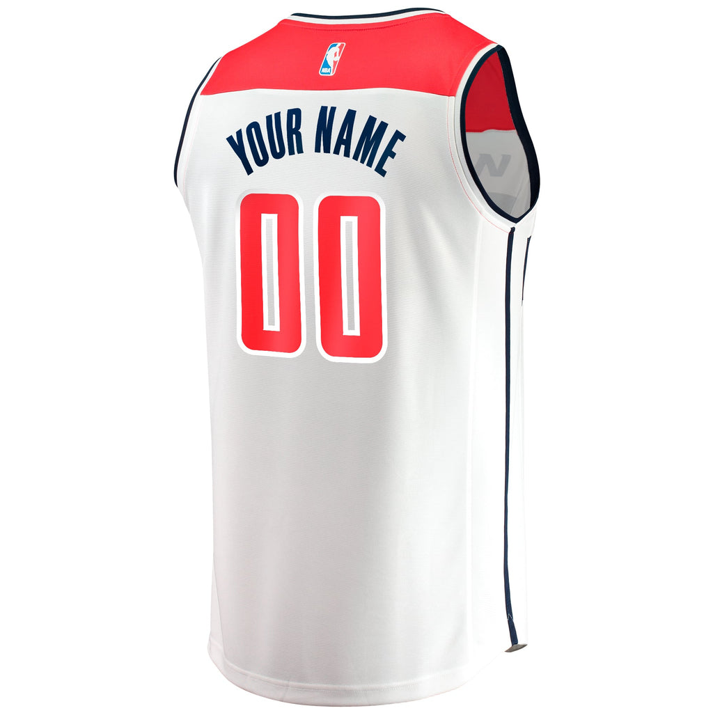 Youth Washington Wizards Fanatics White Fast Break Replica Custom Jersey - Association Edition product image 4, provided for