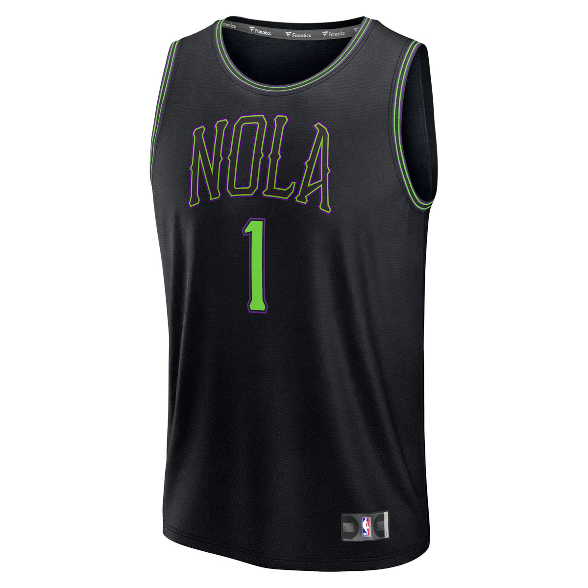 Youth New Orleans Pelicans Zion Williamson Fanatics Black Fast Break Jersey - City Edition product image 3, provided for
