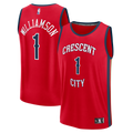 Youth New Orleans Pelicans Zion Williamson Fanatics Red Fast Break Player Jersey - Statement Edition product image 1,