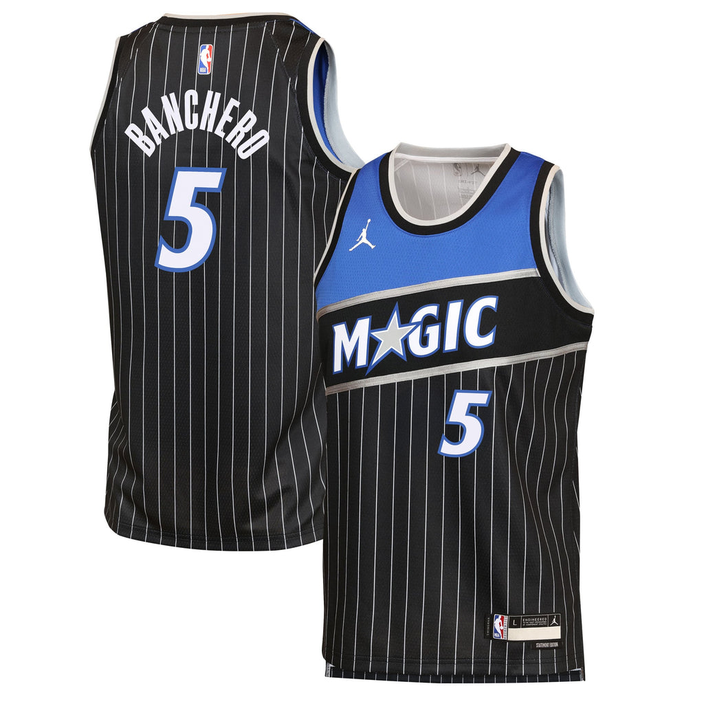 Youth Orlando Magic Paolo Banchero Jordan Brand Black Swingman Jersey - Statement Edition product image 2, provided for