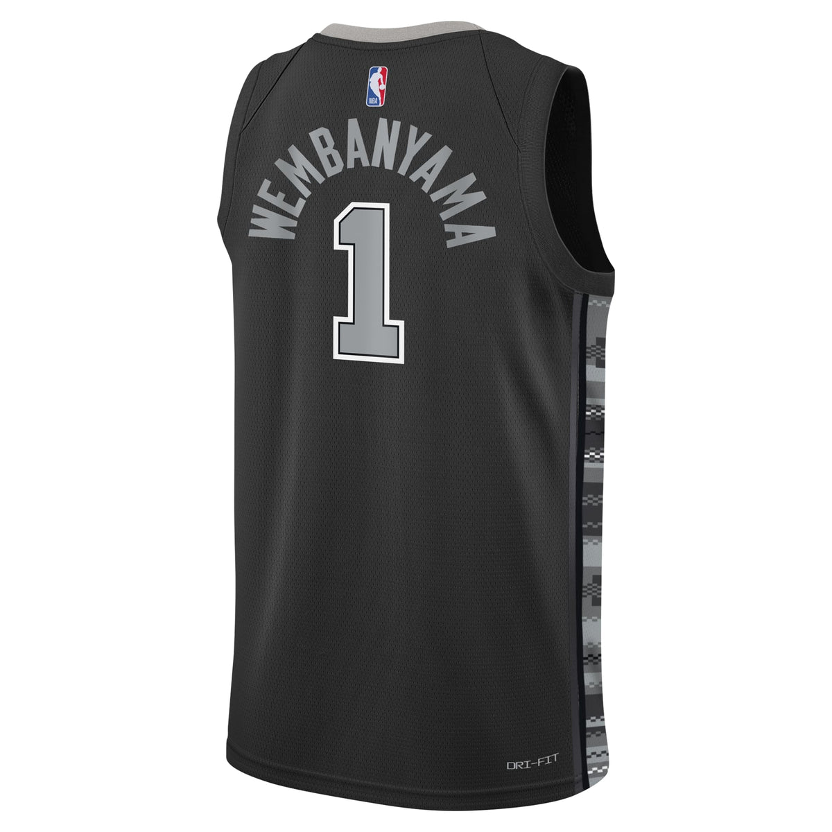 Youth San Antonio Spurs Victor Wembanyama Jordan Brand Black Swingman Jersey - Statement Edition product image 4, provided