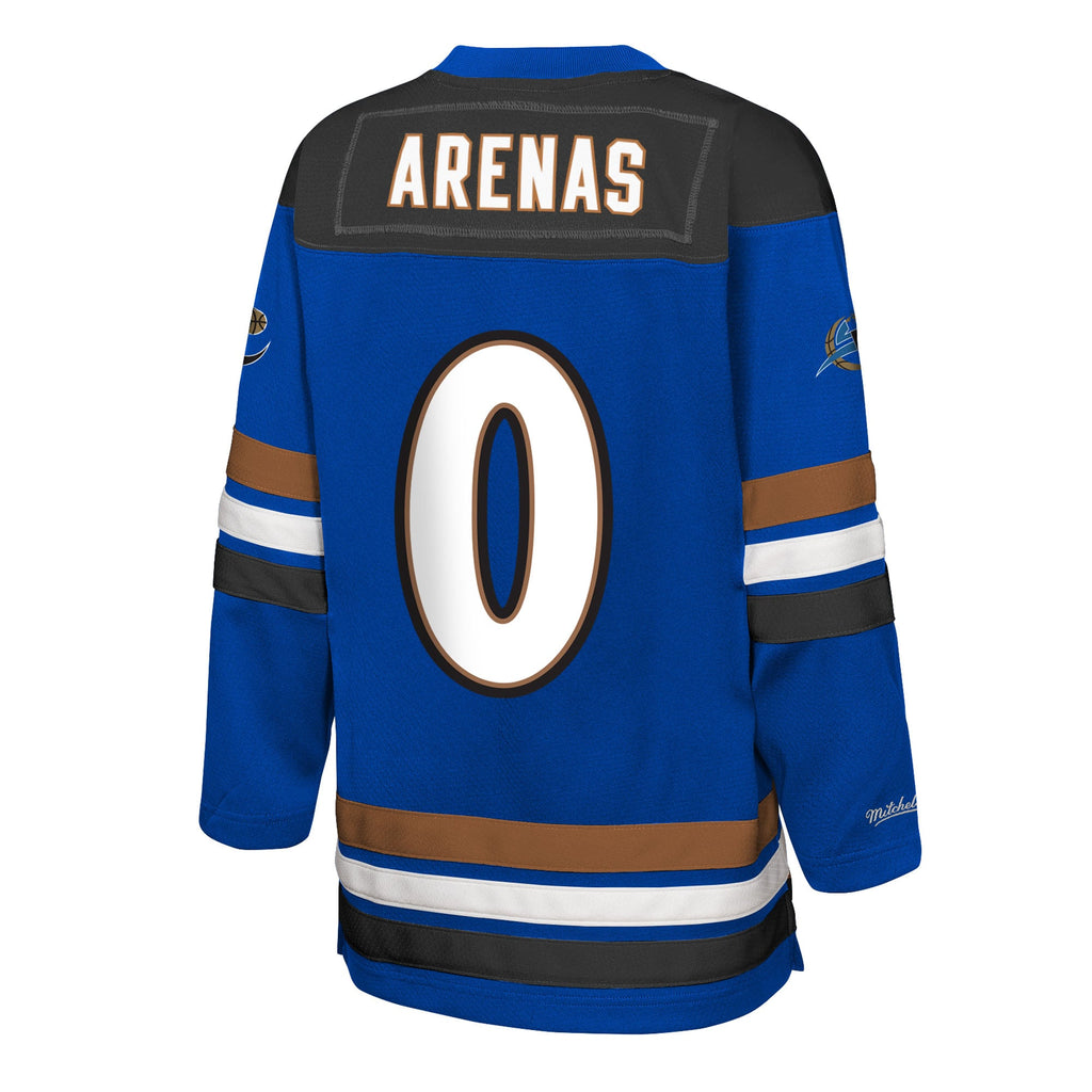 Youth Washington Wizards Gilbert Arenas Mitchell & Ness Blue Maxxed Out 2.0 Fashion Hockey Jersey product image 4, provided