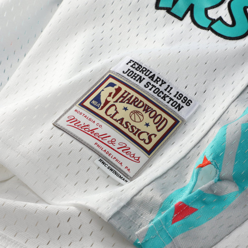 Youth 1996 NBA All-Star Game John Stockton Mitchell & Ness White Hardwood Classics Swingman Jersey product image 7, provided