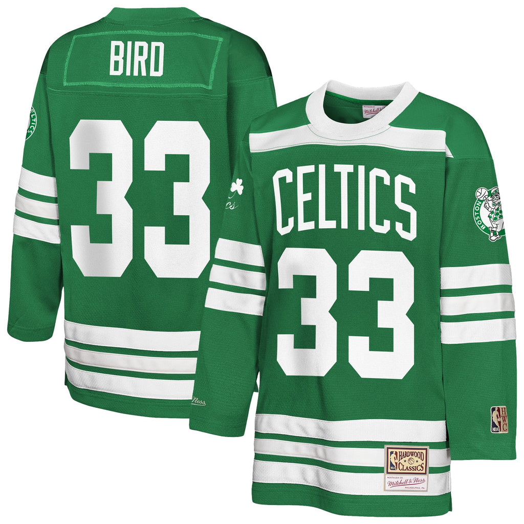 Youth Boston Celtics Larry Bird Mitchell & Ness Kelly Green Maxxed Out 2.0 Fashion Hockey Jersey product image 2, provided