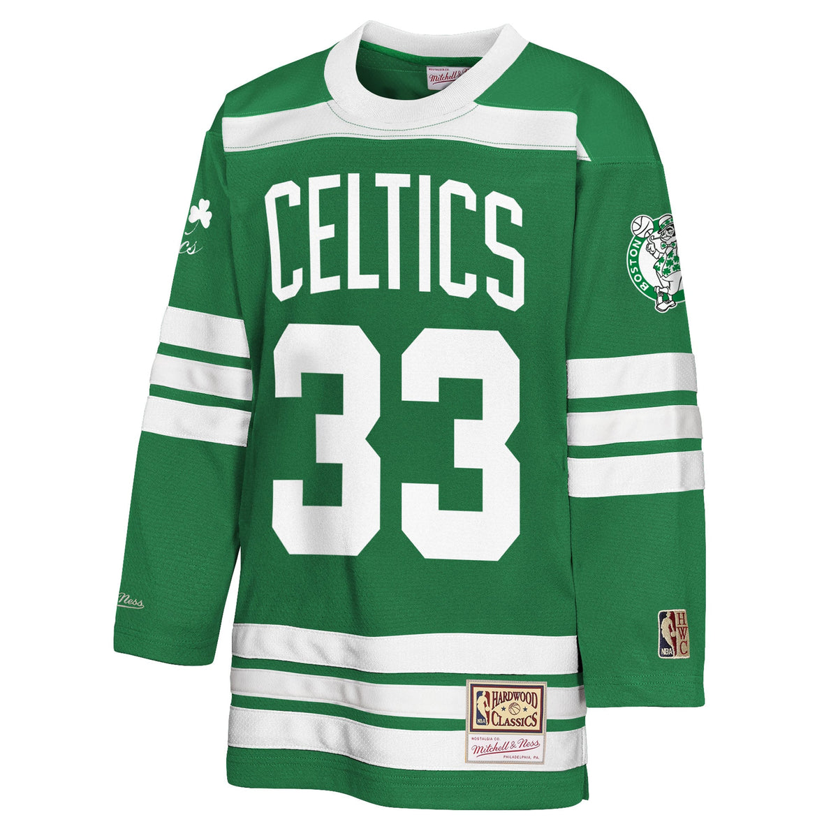 Youth Boston Celtics Larry Bird Mitchell & Ness Kelly Green Maxxed Out 2.0 Fashion Hockey Jersey product image 3, provided