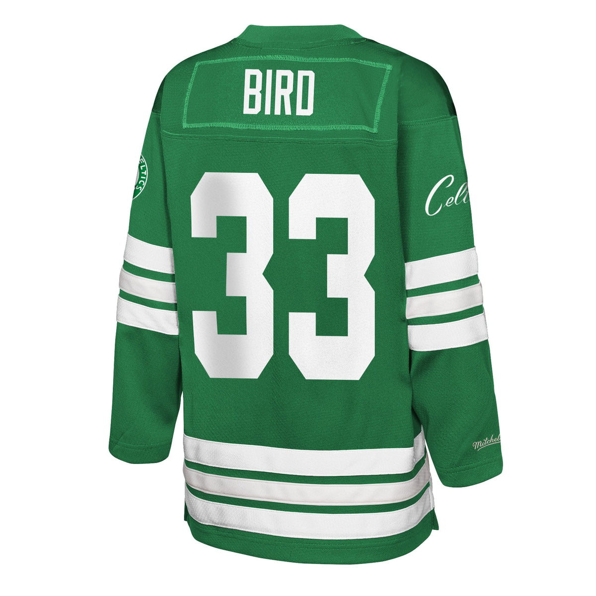 Youth Boston Celtics Larry Bird Mitchell & Ness Kelly Green Maxxed Out 2.0 Fashion Hockey Jersey product image 4, provided