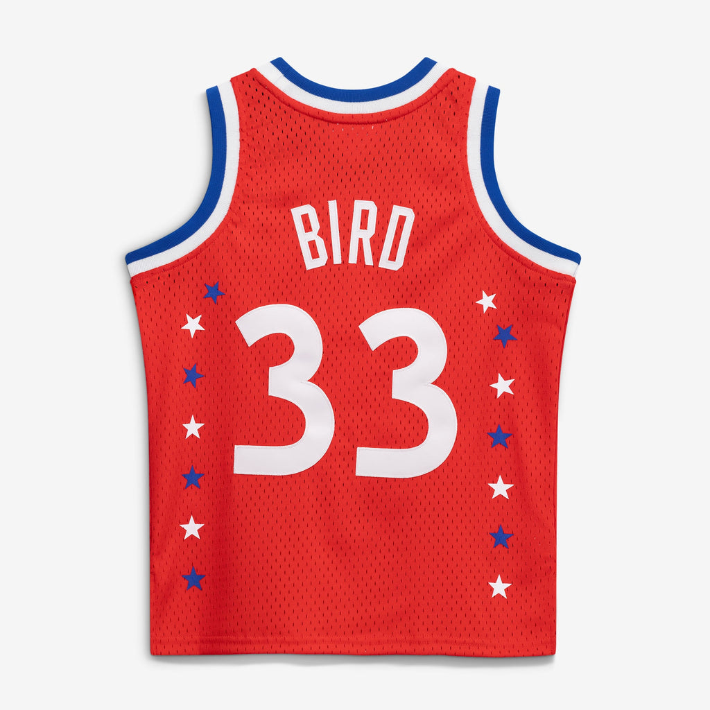 Youth 1983 NBA All-Star Game Larry Bird Mitchell & Ness Red Hardwood Classics Swingman Jersey product image 4, provided for