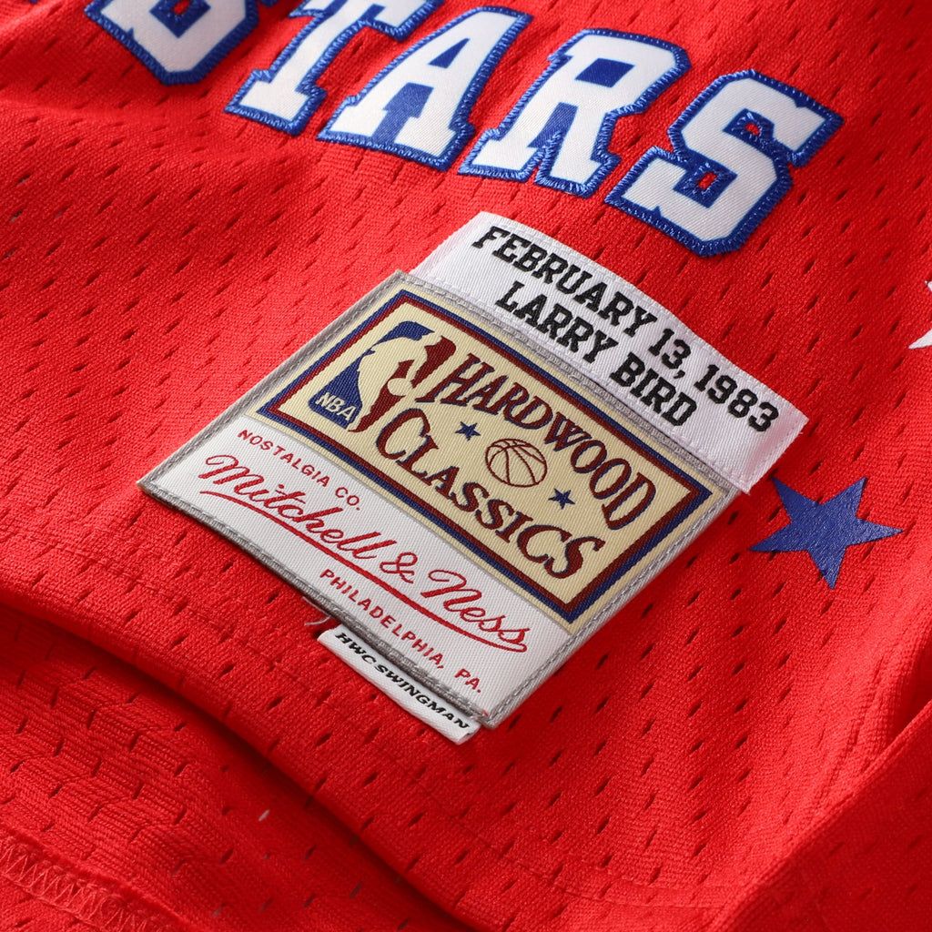 Youth 1983 NBA All-Star Game Larry Bird Mitchell & Ness Red Hardwood Classics Swingman Jersey product image 7, provided for