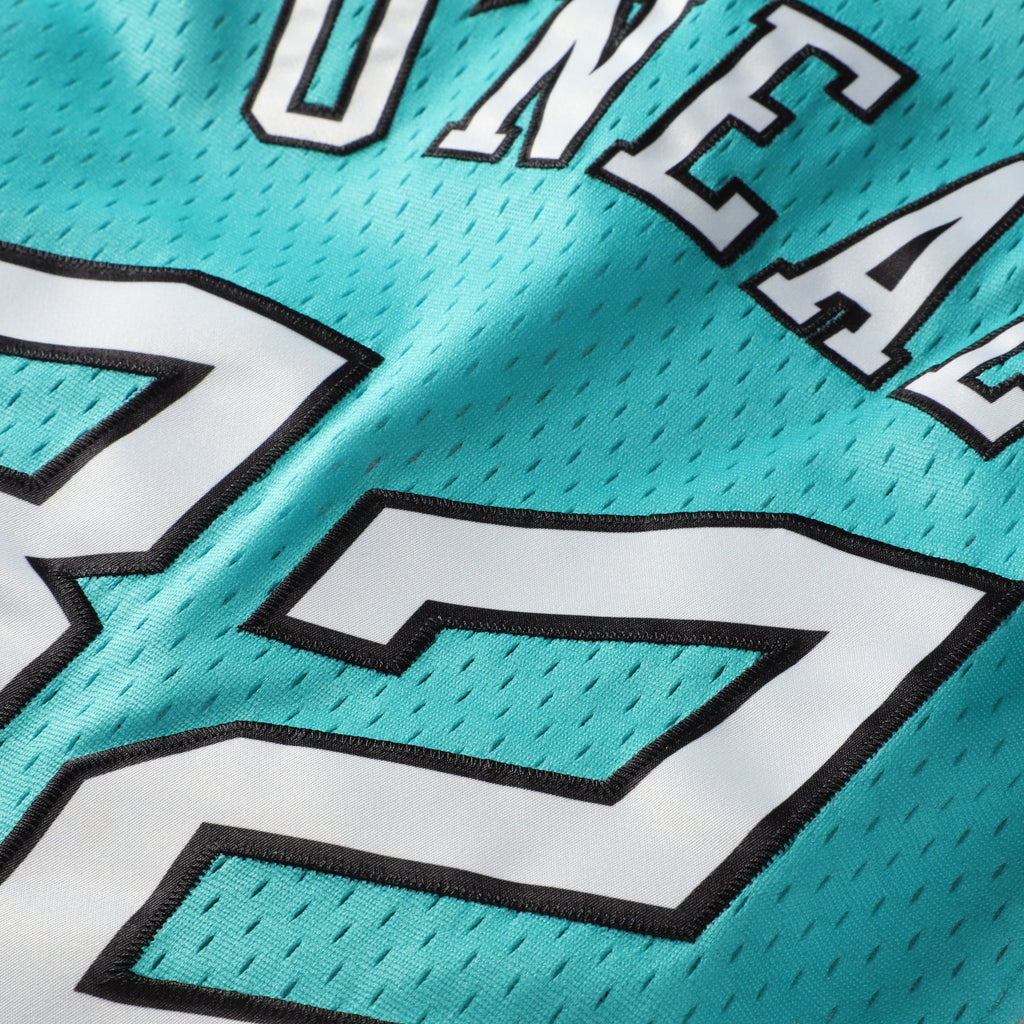 Youth 1996 NBA All-Star Game Shaquille O'Neal Mitchell & Ness Teal Hardwood Classics Swingman Jersey product image 6,