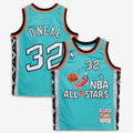 Youth 1996 NBA All-Star Game Shaquille O'Neal Mitchell & Ness Teal Hardwood Classics Swingman Jersey product image 1,