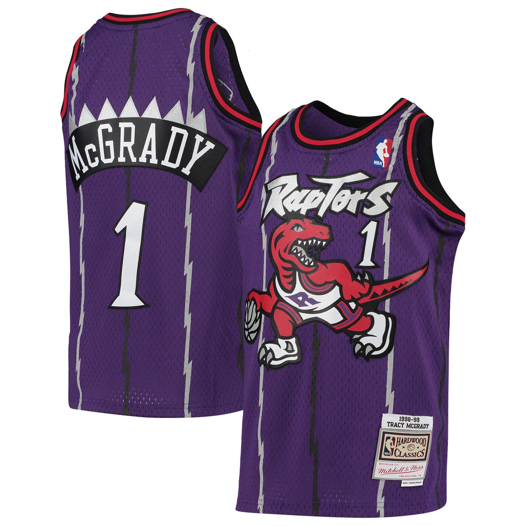 Youth Toronto Raptors Tracy McGrady Mitchell & Ness Purple 1998-99 Hardwood Classics Swingman Throwback Jersey product image