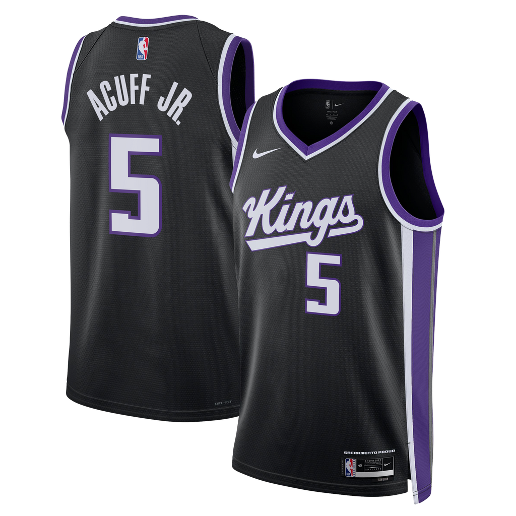 Youth Sacramento Kings Darius Acuff Jr. Nike Black Swingman Jersey - Icon Edition product image 1, provided for visual