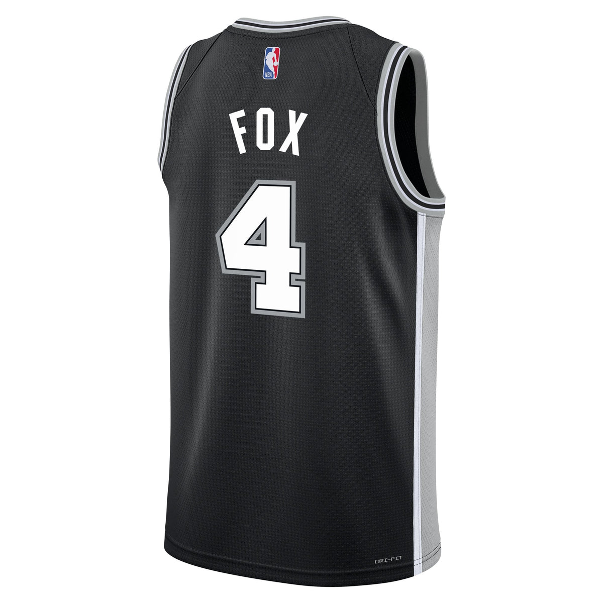 Youth San Antonio Spurs De'Aaron Fox Nike Black Swingman Jersey - Icon Edition product image 4, provided for visual