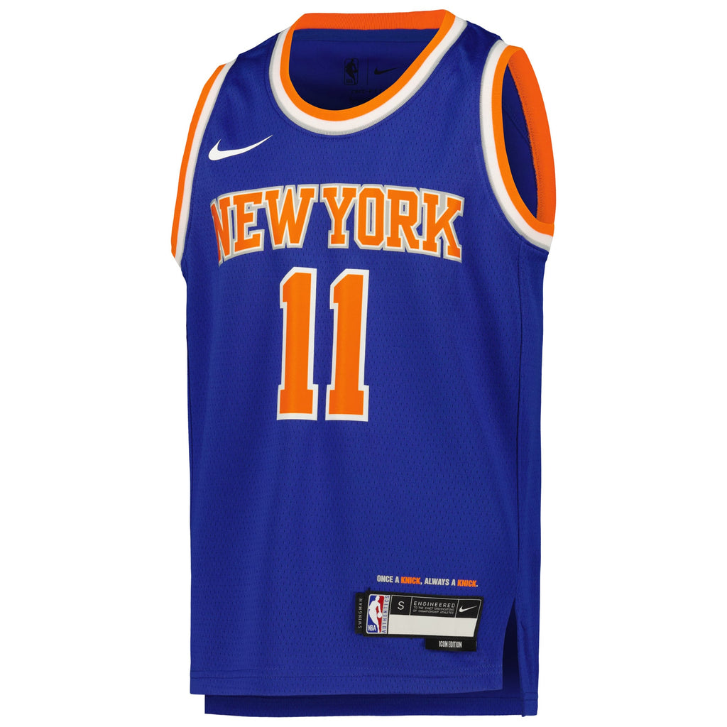 Youth New York Knicks Jalen Brunson Nike Blue Swingman Jersey - Icon Edition product image 3, provided for visual reference