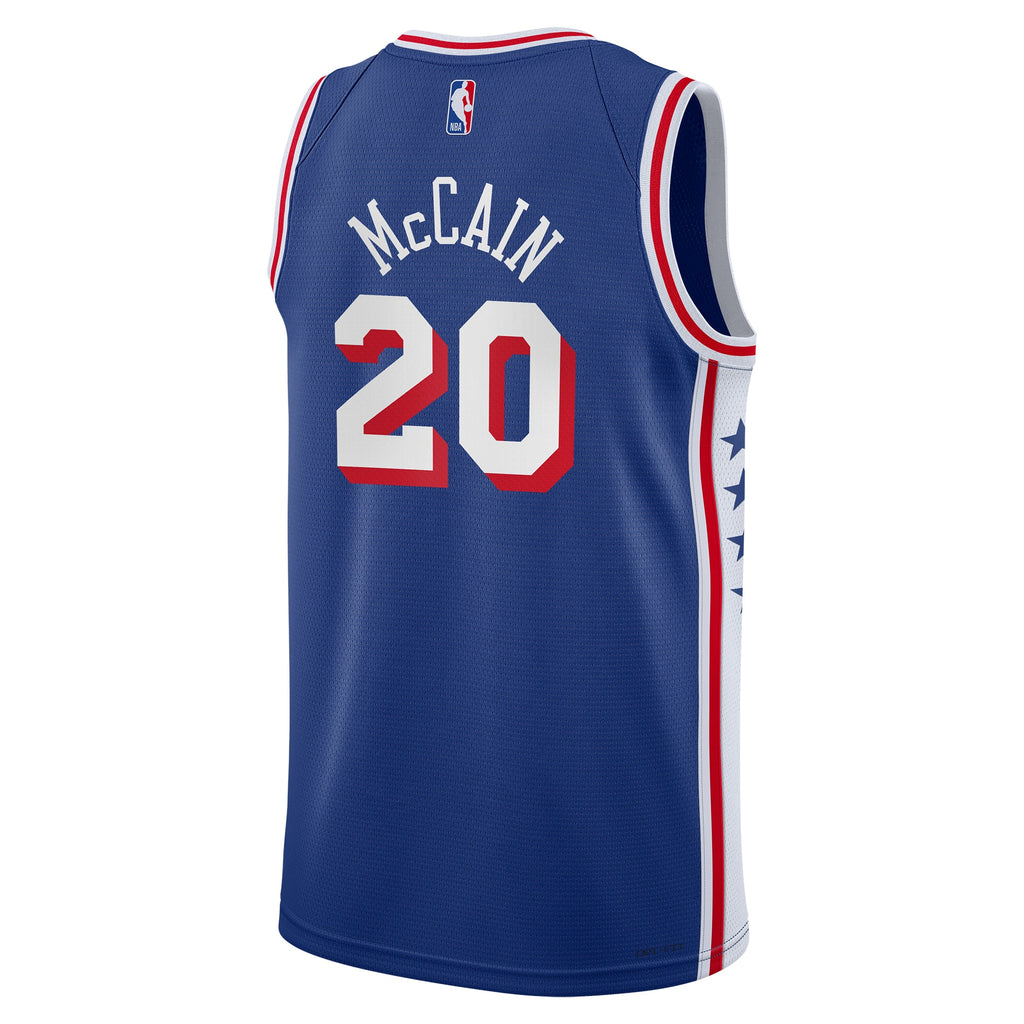 Youth Philadelphia 76ers Jared McCain Nike Royal Swingman Jersey - Icon Edition product image 4, provided for visual