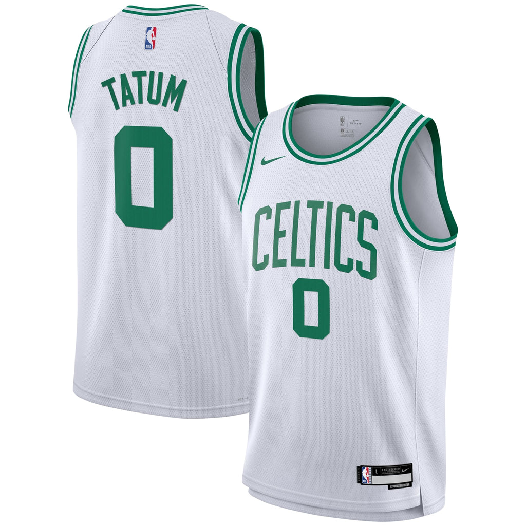 Youth Boston Celtics Jayson Tatum Nike White Swingman Jersey - Association Edition product image 2, provided for visual