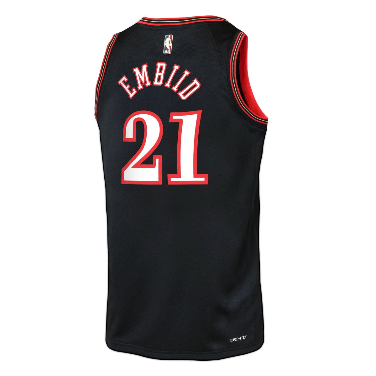 Youth Philadelphia 76ers Joel Embiid Nike Black Swingman Jersey - Classic Edition product image 4, provided for visual