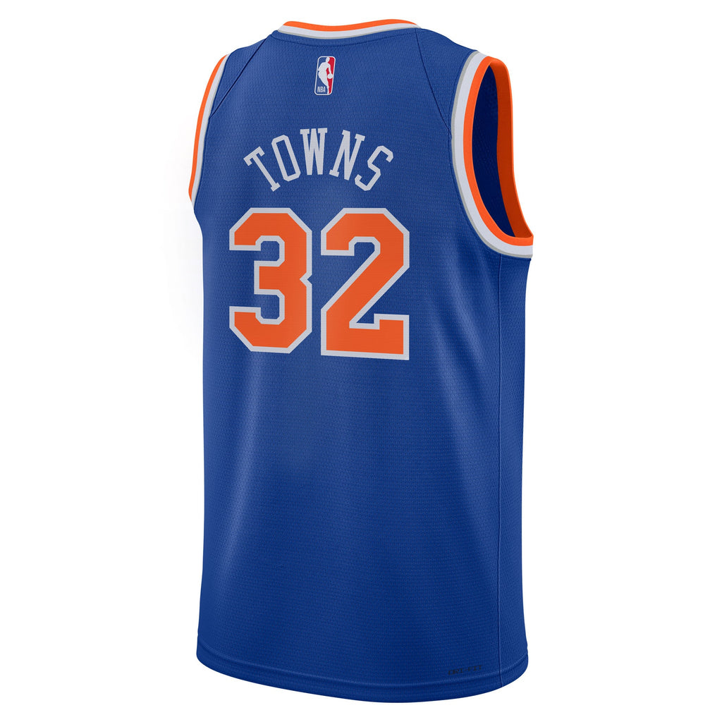Youth New York Knicks Karl-Anthony Towns Nike Blue Swingman Jersey - Icon Edition product image 4, provided for visual