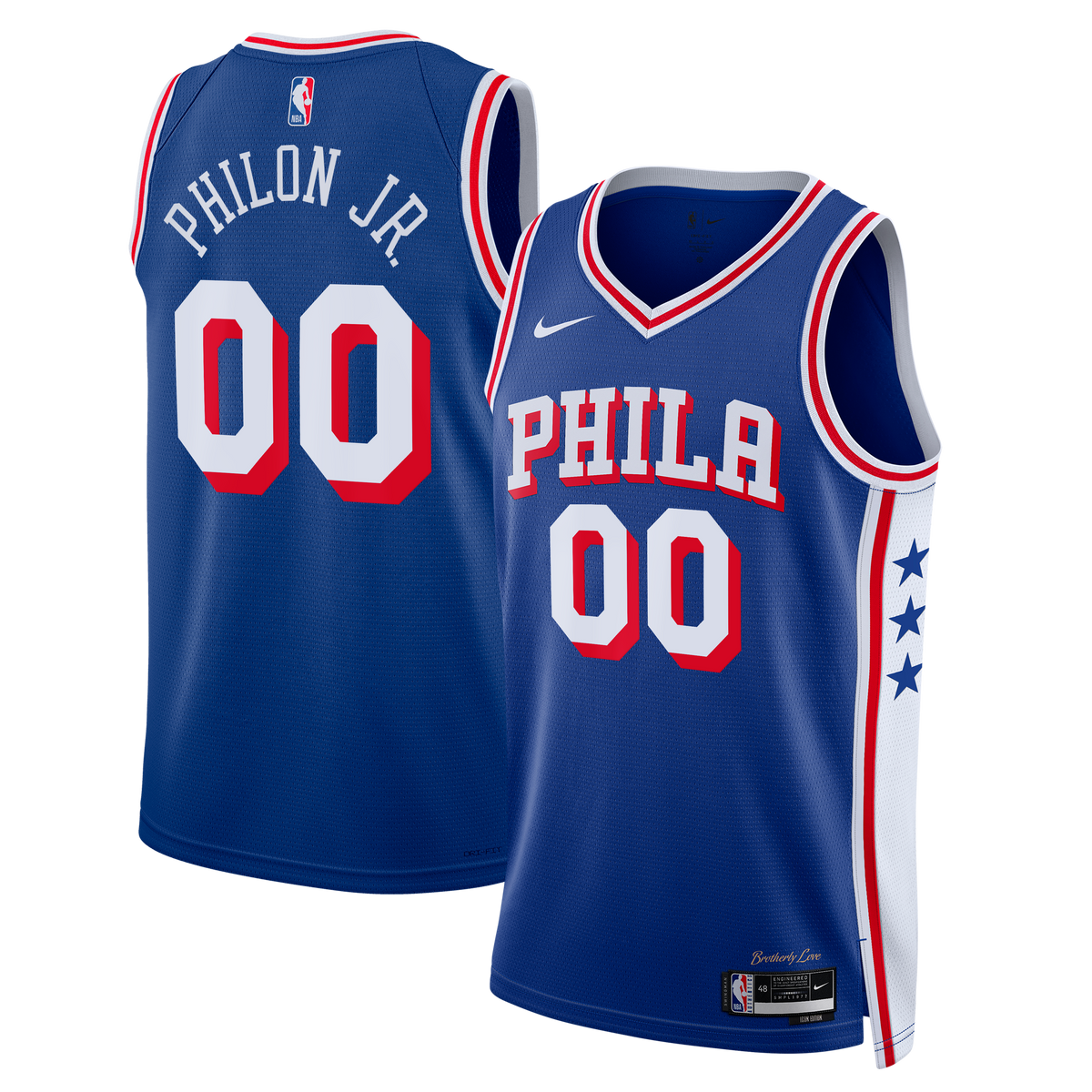 Youth Philadelphia 76ers Labaron Philon Jr. Nike Royal Swingman Jersey - Icon Edition product image 1, provided for visual