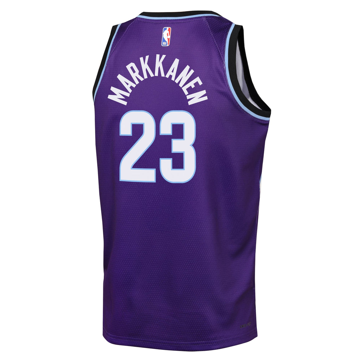 Youth Utah Jazz Lauri Markkanen Nike Purple Icon Edition Swingman Jersey product image 4, provided for visual reference and
