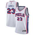 Youth Philadelphia 76ers LeBron James Nike White Swingman Jersey - Association Edition product image 1, provided for visual