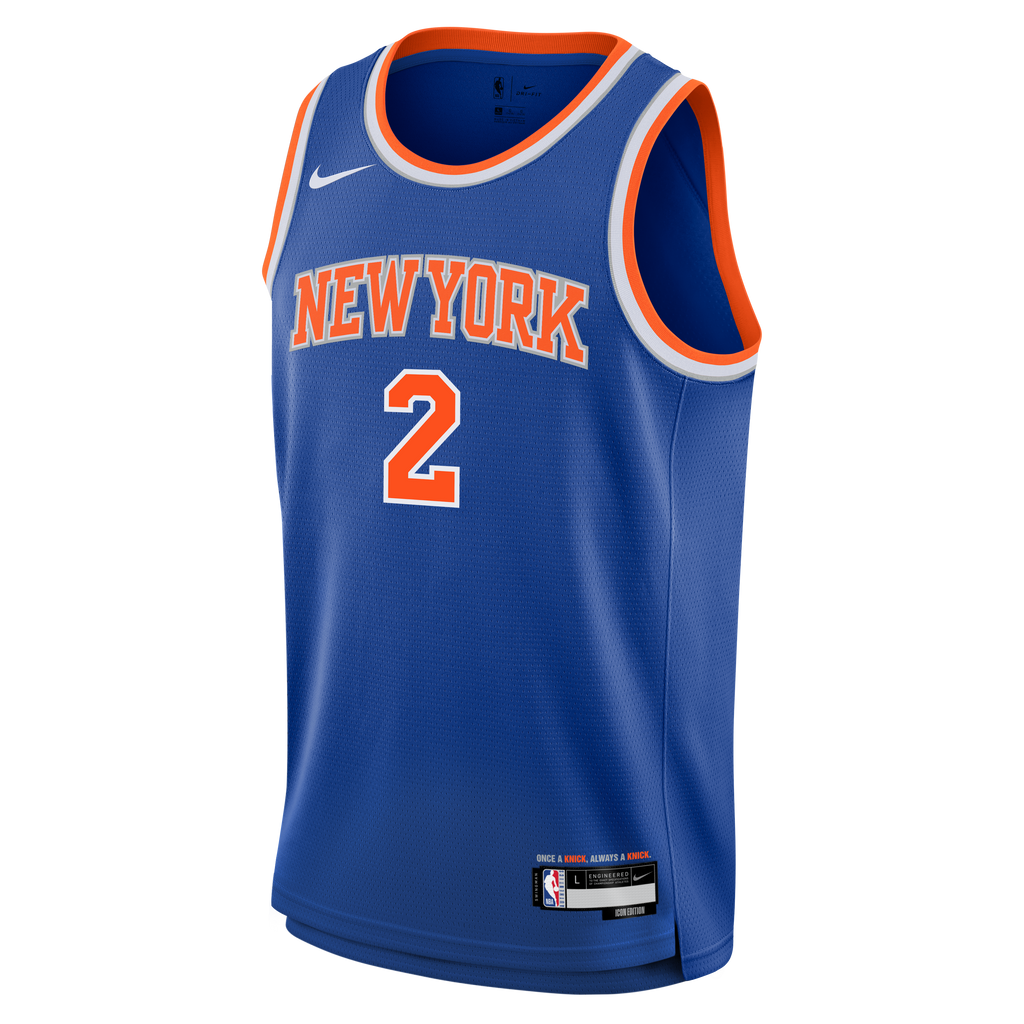 Youth New York Knicks Miles McBride Nike Blue Swingman Jersey - Icon Edition product image 3, provided for visual reference