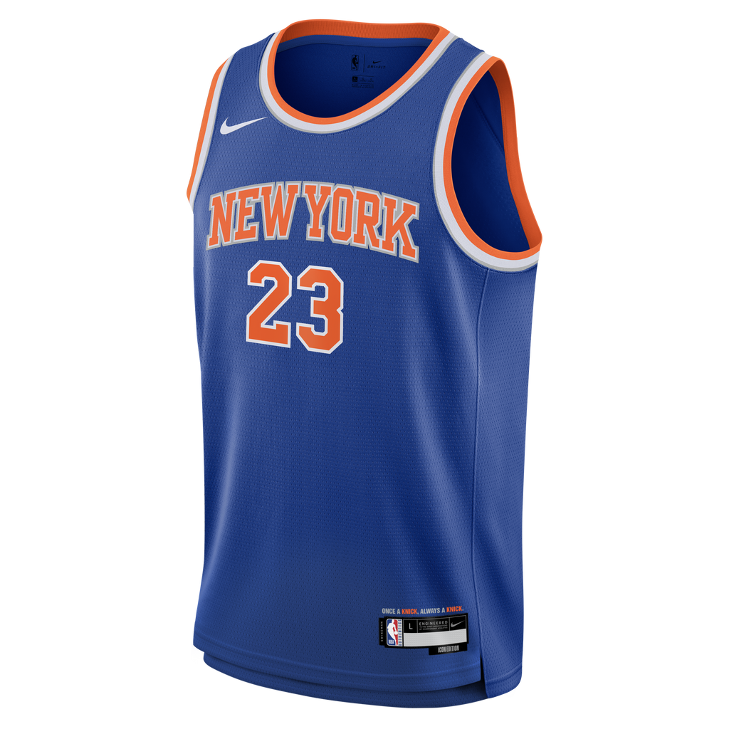 Youth New York Knicks Mitchell Robinson Nike Blue Swingman Jersey - Icon Edition product image 3, provided for visual