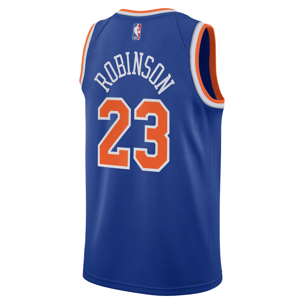 Youth New York Knicks Mitchell Robinson Nike Blue Swingman Jersey - Icon Edition product image 4, provided for visual