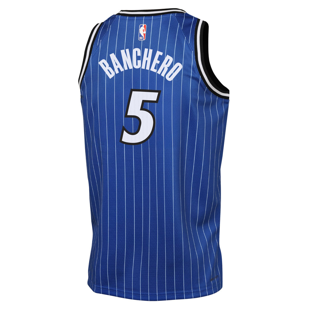 Youth Orlando Magic Paolo Banchero Nike Blue Icon Edition Swingman Jersey product image 4, provided for visual reference and
