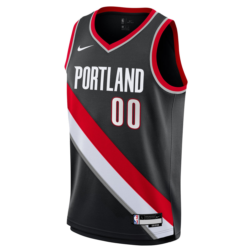 Youth Portland Trail Blazers Scoot Henderson Nike Black Swingman Jersey - Icon Edition product image 3, provided for visual