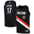Youth Portland Trail Blazers Shaedon Sharpe Nike Black Icon Edition Swingman Jersey product image 1, provided for visual