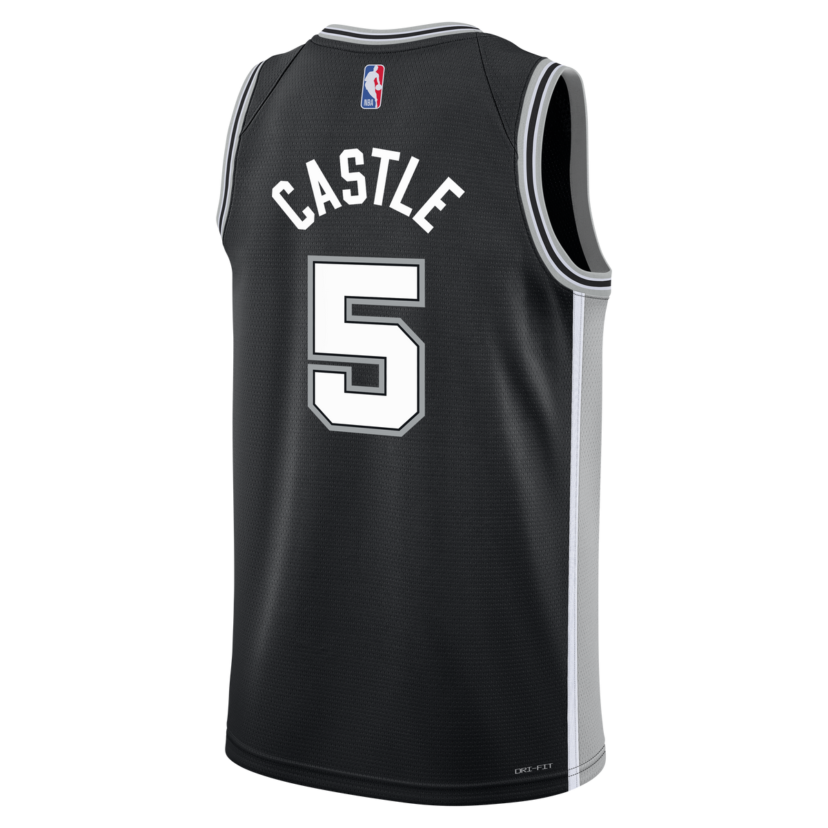 Youth San Antonio Spurs Stephon Castle Nike Black Swingman Jersey - Icon Edition product image 4, provided for visual