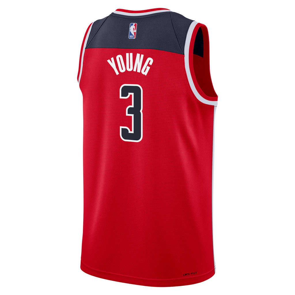 Youth Washington Wizards Trae Young Nike Red Swingman Jersey - Icon Edition product image 4, provided for visual reference